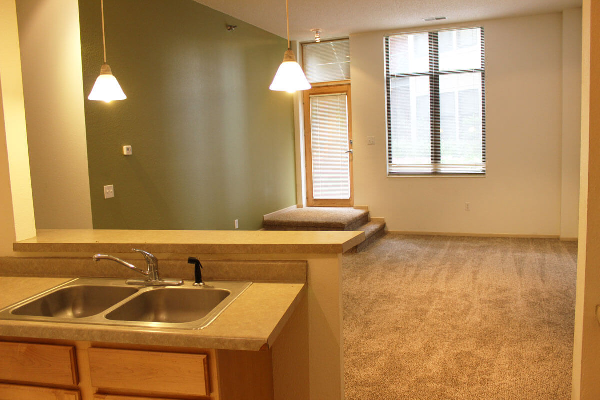 2_bed_kitchen_lroom sibley park apartments kitchen and living area