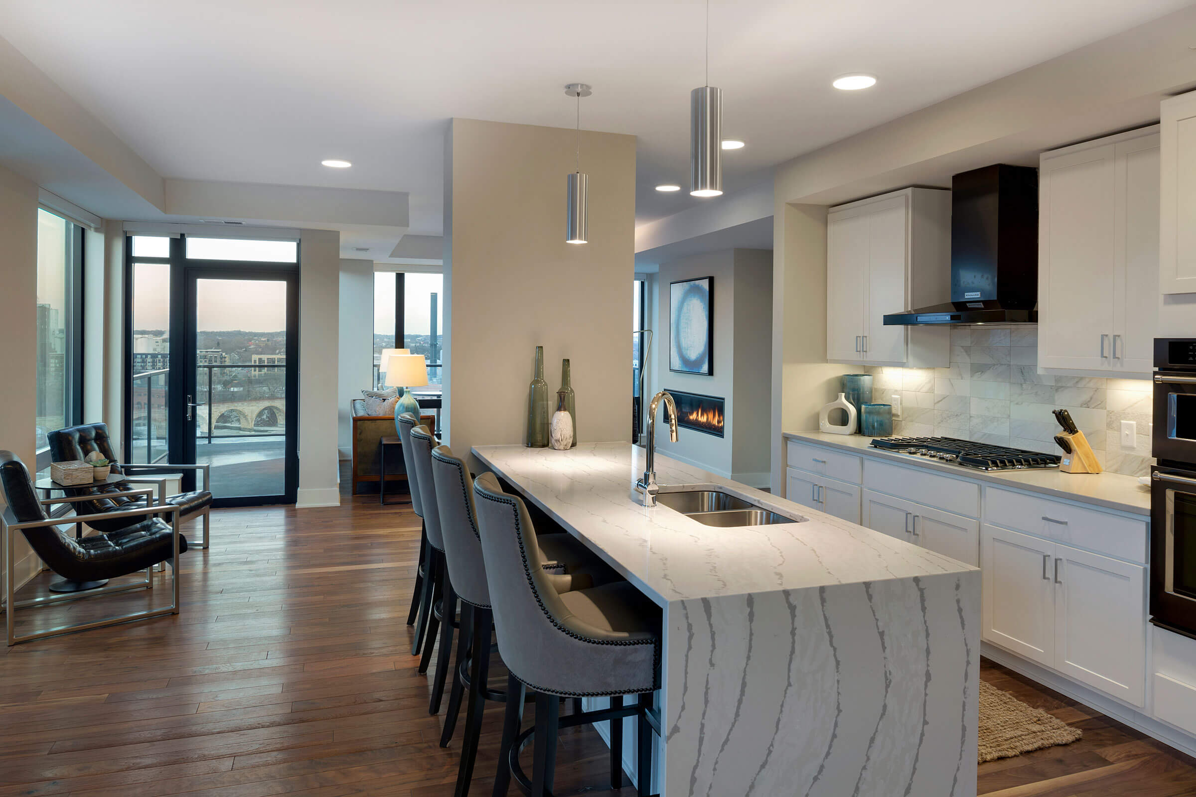 encore penthouse kitchen area