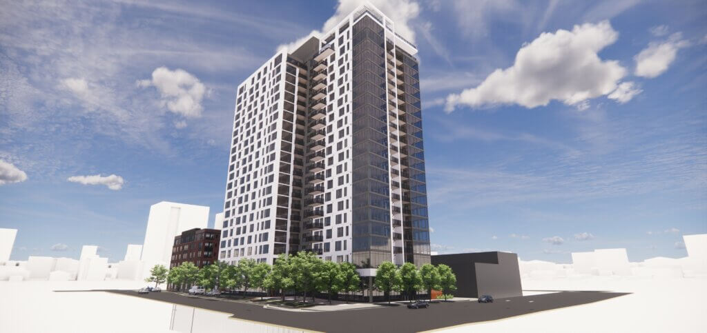 Sherman Associates apartment building exterior rendering