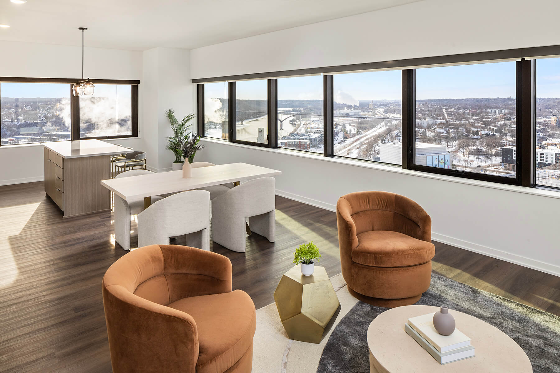 Luxury residences at the renovated Landmark Tower in downtown St. Paul, MN