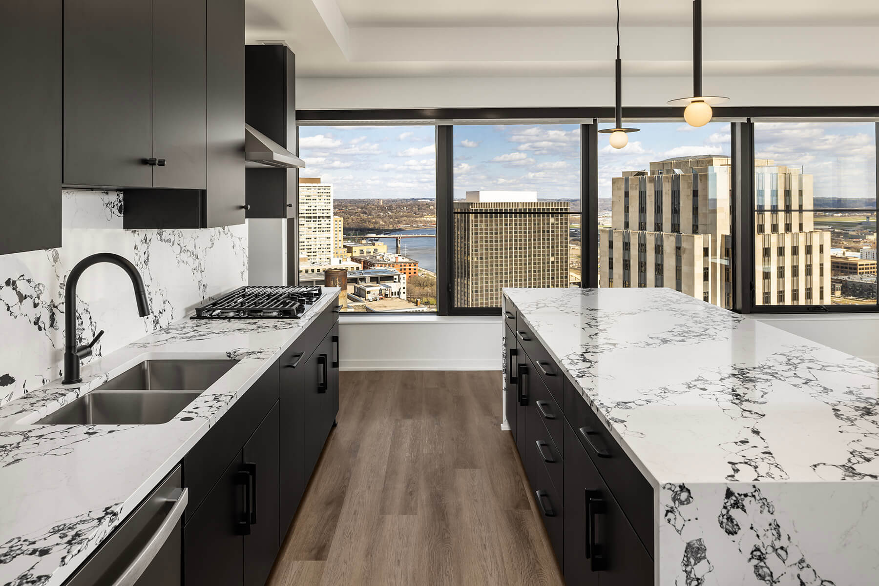 Luxury residences at the renovated Landmark Tower in downtown St. Paul, MN