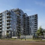 Exterior view of Encore Luxury Residences in downtown Minneapolis