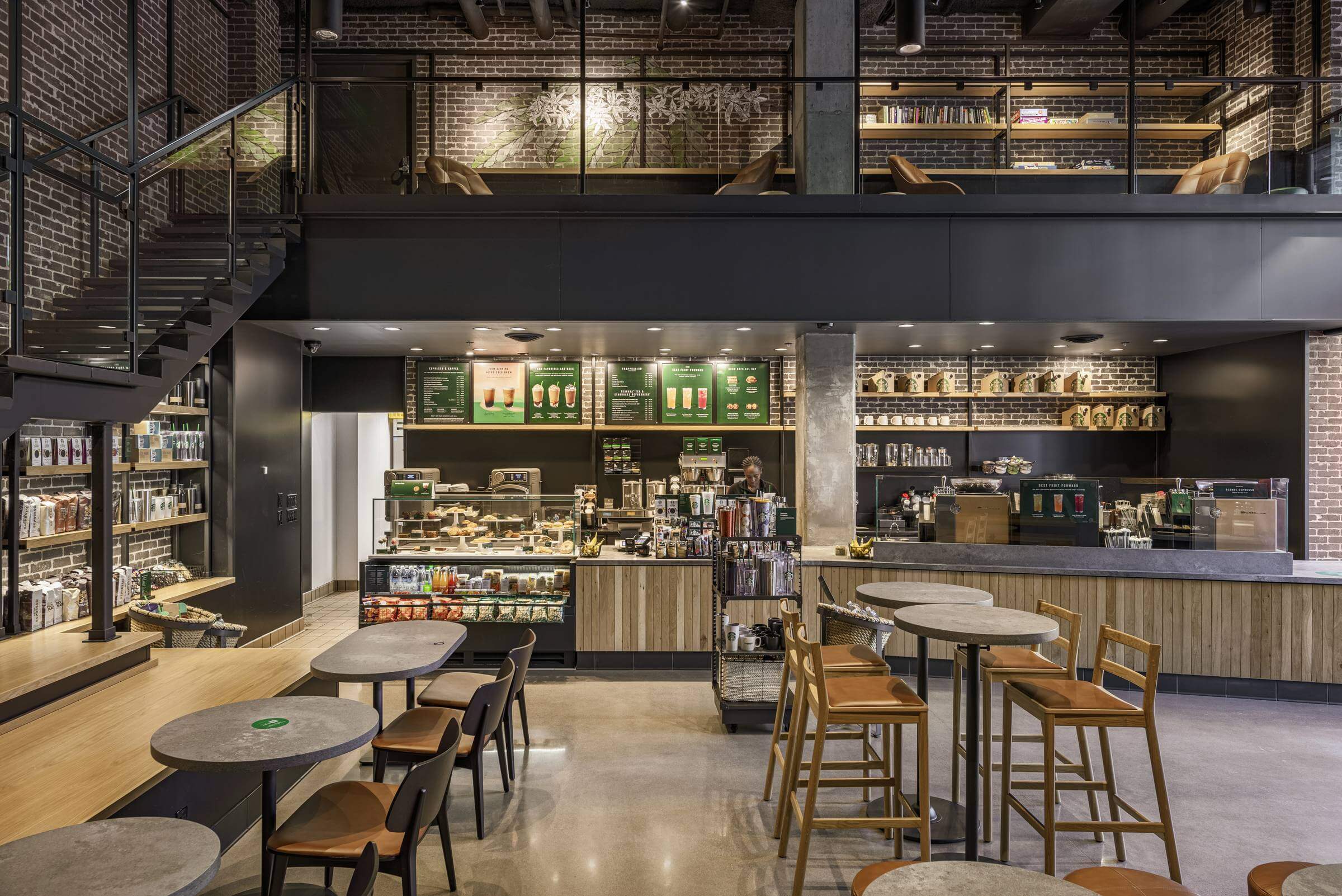 Starbucks at East End interior with seating